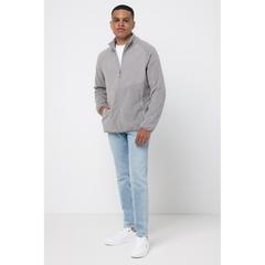 Vue Polaire à zip en polyester recyclé Iqoniq Talung de couleur gris| Krokrodeal