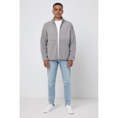 Vue Polaire à zip en polyester recyclé Iqoniq Talung de couleur gris| Krokrodeal
