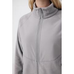 Vue Polaire à zip en polyester recyclé Iqoniq Talung de couleur gris| Krokrodeal