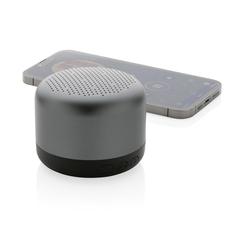 Vue Enceinte sans fil 5W en aluminium recyclé RCS Terra de couleur gris| Krokrodeal