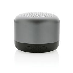 Vue Enceinte sans fil 5W en aluminium recyclé RCS Terra de couleur gris| Krokrodeal