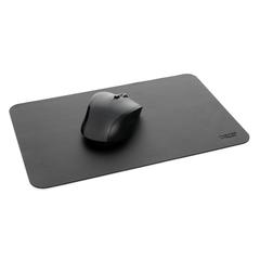 Vue Swiss Peak Tapis de souris en PU recyclé GRS de couleur noir| Krokrodeal