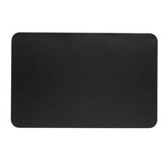 Vue Swiss Peak Tapis de souris en PU recyclé GRS de couleur noir| Krokrodeal