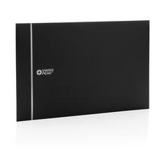 Vue Swiss Peak Tapis de souris en PU recyclé GRS de couleur noir| Krokrodeal