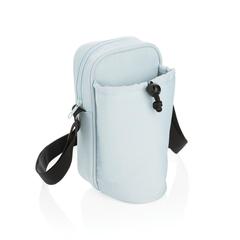 Vue Sac isotherme à bandoulière Tierra de couleur bleu| Krokrodeal
