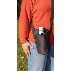 Vue Sac isotherme à bandoulière Tierra de couleur noir| Krokrodeal