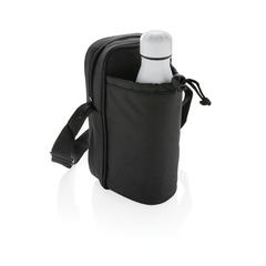 Vue Sac isotherme à bandoulière Tierra de couleur noir| Krokrodeal