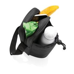 Vue Sac isotherme à bandoulière Tierra de couleur noir| Krokrodeal
