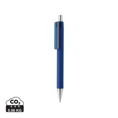 Vue Stylo X8 finition gomme de couleur bleu| Krokrodeal