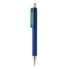 Vue Stylo X8 finition gomme de couleur bleu| Krokrodeal