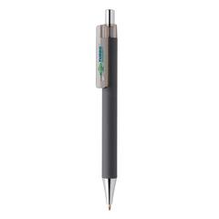 Vue Stylo X8 finition gomme de couleur gris| Krokrodeal