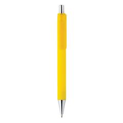 Vue Stylo X8 finition gomme de couleur jaune| Krokrodeal