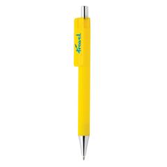 Vue Stylo X8 finition gomme de couleur jaune| Krokrodeal