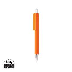 Vue Stylo X8 finition gomme de couleur orange| Krokrodeal