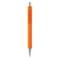 Vue Stylo X8 finition gomme de couleur orange| Krokrodeal