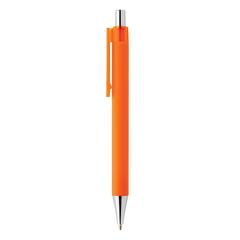Vue Stylo X8 finition gomme de couleur orange| Krokrodeal