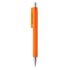 Vue Stylo X8 finition gomme de couleur orange| Krokrodeal