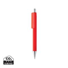 Vue Stylo X8 finition gomme de couleur rouge| Krokrodeal