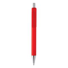 Vue Stylo X8 finition gomme de couleur rouge| Krokrodeal