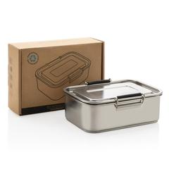 Vue Lunch box étanche en acier inoxydable recyclé RCS de couleur gris| Krokrodeal