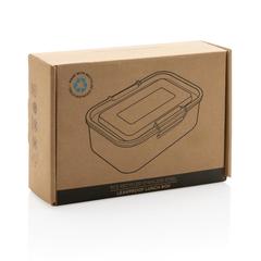 Vue Lunch box étanche en acier inoxydable recyclé RCS de couleur gris| Krokrodeal