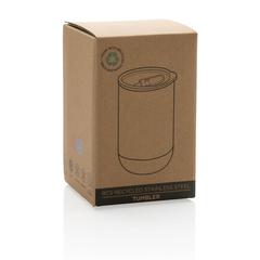 Vue Mug en acier inoxydable recyclé RCS de couleur gris| Krokrodeal
