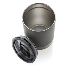 Vue Mug en acier inoxydable recyclé RCS de couleur gris| Krokrodeal