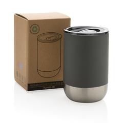 Vue Mug en acier inoxydable recyclé RCS de couleur gris| Krokrodeal