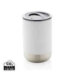 Vue Mug en acier inoxydable recyclé RCS de couleur blanc| Krokrodeal