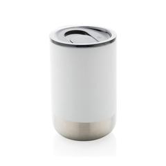 Vue Mug en acier inoxydable recyclé RCS de couleur blanc| Krokrodeal