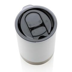 Vue Mug en acier inoxydable recyclé RCS de couleur blanc| Krokrodeal