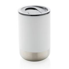 Vue Mug en acier inoxydable recyclé RCS de couleur blanc| Krokrodeal
