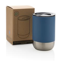Vue Mug en acier inoxydable recyclé RCS de couleur bleu| Krokrodeal