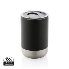 Vue Mug en acier inoxydable recyclé RCS de couleur noir| Krokrodeal