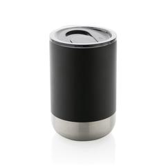 Vue Mug en acier inoxydable recyclé RCS de couleur noir| Krokrodeal
