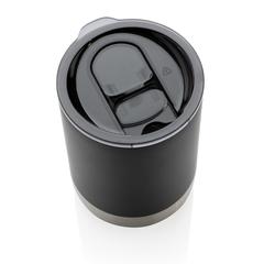 Vue Mug en acier inoxydable recyclé RCS de couleur noir| Krokrodeal