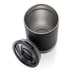 Vue Mug en acier inoxydable recyclé RCS de couleur noir| Krokrodeal