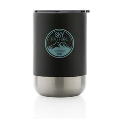 Vue Mug en acier inoxydable recyclé RCS de couleur noir| Krokrodeal