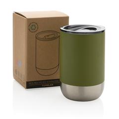 Vue Mug en acier inoxydable recyclé RCS de couleur vert| Krokrodeal
