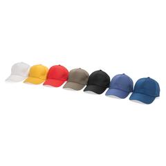 Vue Casquette 5 panneaux en coton recyclé 280gr IMPACT de couleur blanc| Krokrodeal