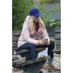 Vue Casquette 5 panneaux en coton recyclé 280gr IMPACT de couleur bleu| Krokrodeal