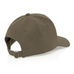 Vue Casquette 5 panneaux en coton recyclé 280gr IMPACT de couleur vert| Krokrodeal