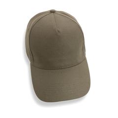 Vue Casquette 5 panneaux en coton recyclé 280gr IMPACT de couleur vert| Krokrodeal