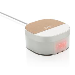 Vue Chargeur à induction 5W avec horloge numérique Aria de couleur blanc| Krokrodeal