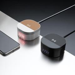 Vue Chargeur à induction 5W avec horloge numérique Aria de couleur blanc| Krokrodeal