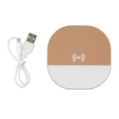 Vue Chargeur à induction 5W avec horloge numérique Aria de couleur blanc| Krokrodeal