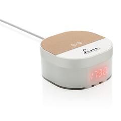 Vue Chargeur à induction 5W avec horloge numérique Aria de couleur blanc| Krokrodeal