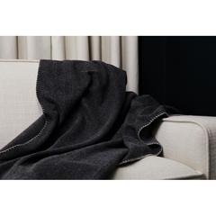 Vue VINGA Plaid en recyclée Bilton de couleur gris| Krokrodeal