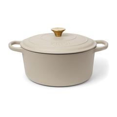 Vue VINGA Marmite en fonte émaillée 5.5L Monte de couleur gris| Krokrodeal