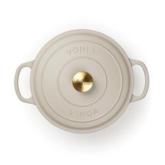 Vue VINGA Marmite en fonte émaillée 5.5L Monte de couleur gris| Krokrodeal